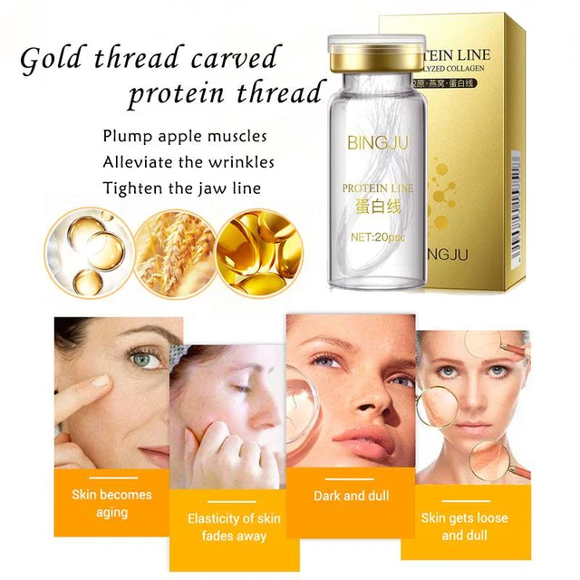Face Filler Absorbable Collagen Protein Thread Face Lift Plump Silk Fibroin Line Carving Anti Aging Essence 2