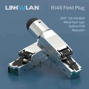 Linkwylan Rj45 Cat6a Toolless Field Connector Termination Plug Metal Clip  Shielded For 23awg Solid Cable - Pc Hardware Cables & Adapters - AliExpress