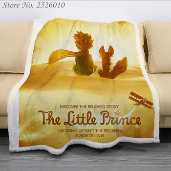 

Throw blanket The Little Prince 3D Velvet Plush Blanket Bedspread For Kids Girls Sherpa Blanket Couch Quilt Cover Travel 01