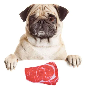 

Pet Dog Cat Chews Biting Toys Simulation Beef Chicken Leg Omelette Beef Shape Molars Resistant Plush Vocal Toy