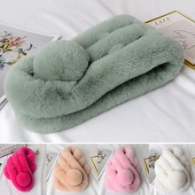 

Stylish Skin-friendly Neckerchief For Women Girls Candy Color Thick Plush Scarf Female Thicken Fur Imitation Fur Scarves