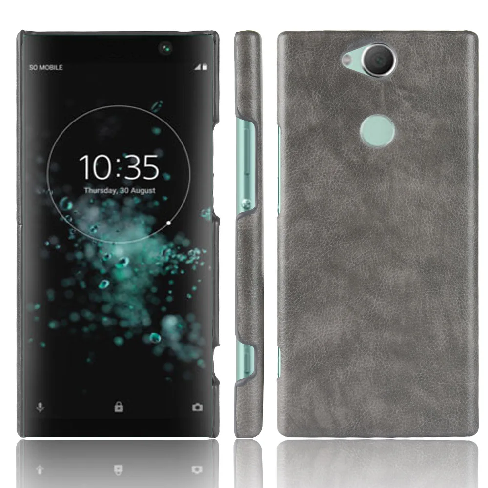 For Sony XA2 Ultra Case Retro Luxury Litchi Pattern Slim PU Anti-Scratch Hard XZ3 XZ2 XZ4 Compact Plus | Мобильные телефоны и