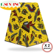 Анкара африканская восковая печатная ткань 12 ярдов Хлопок Воск Гана воск нигерийский стиль для шитья африканские платья одежда 111824