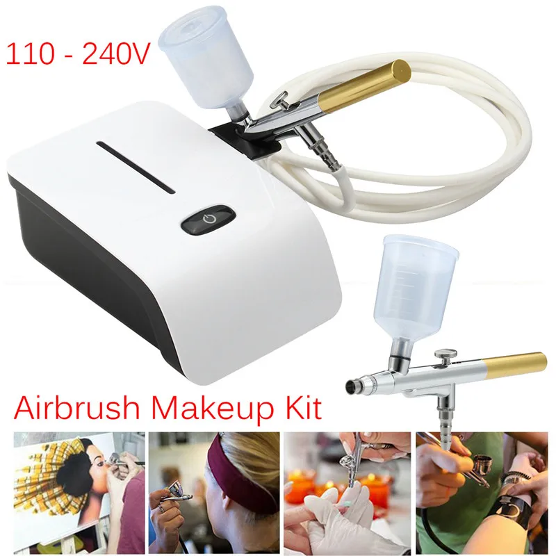 Craft Paint Multi-purpose 25Psi Cake Art Decorating Airbrush And Spray Paint Spray Kit Compressor Spray Kit Coloring Tools