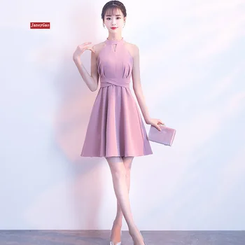

JaneyGao short prom dress