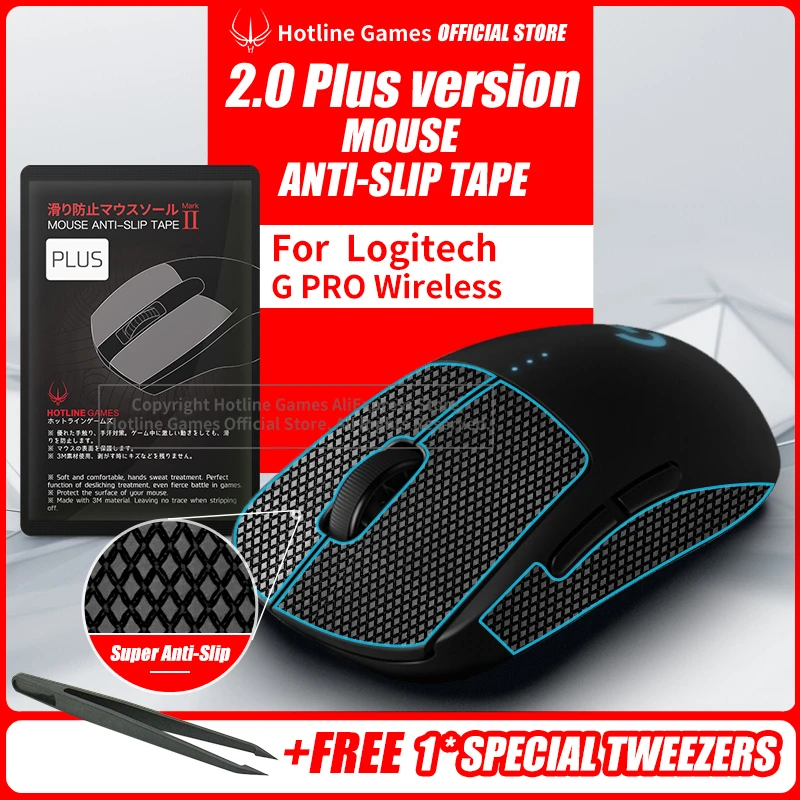 Hotline Games 2 0plus Mouse Anti Slip Grip Tape For Logitech G Pro Wireless Grip Upgrade Moisture Wicking Pre Cut Easy To Apply Mice Aliexpress
