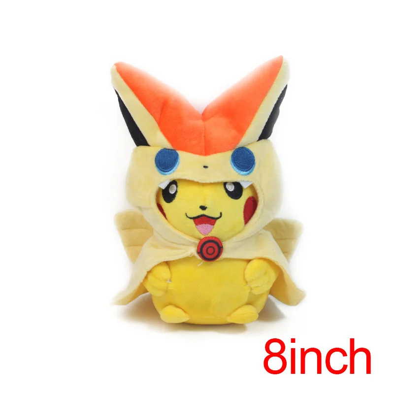 8/13 дюймов/14 дюймов pikachued с Rowlet шляпа Victini ПКМ мягкая пушистая плюшевые игрушки