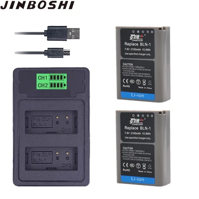 4x BLN-1 PS BLN1 млрд 1 PS-BLN1 Батарея+ ЖК-дисплей Dual USB зарядка для Olympus OM-D E-M1 E-M5 Mark II PEN-F E-P5 EM1 EM5 PENF EP5 - Цвет: 2X B and Charger