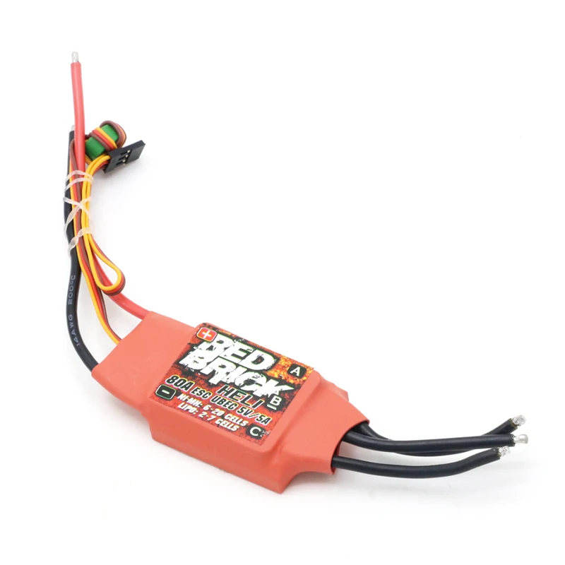 80A ESC 2-7S Красный кирпич 50A/70A/80A/100A/125A/200A бесщеточный ESC электронный регулятор скорости 5 V/3A 5 V/5A BEC для FPV мультикоптера - Цвет: 80A ESC 2-7S