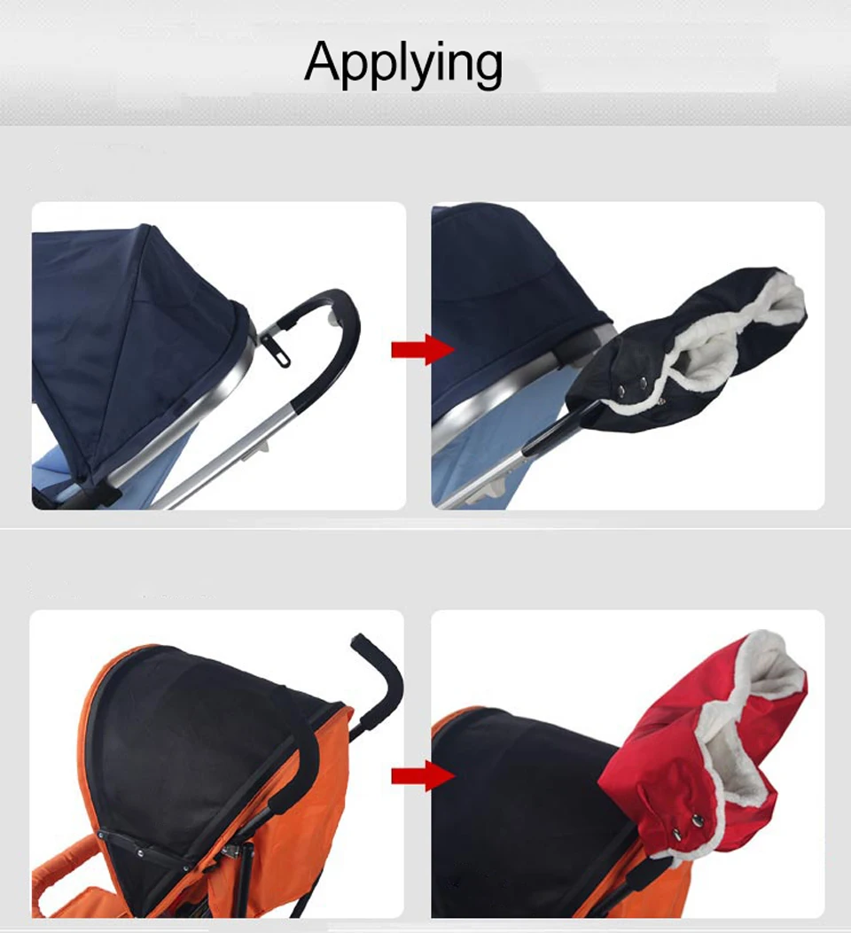 Зимние варежки на коляску аксессуары для новорожденных Warme ручная муфта коляска прогулочные ветрозащитные перчатки Аксессуары для коляски