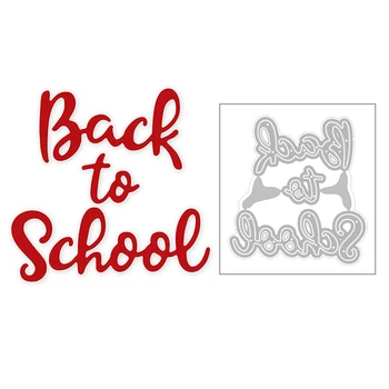 

2020 Hot New English Capital Letter Word Mould Back To School Metal Cutting Dies Foil and Scrapbooking For Card Making no stamps