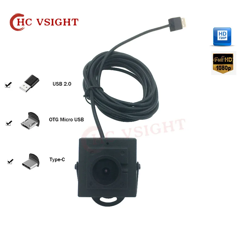 Telecamera Grandangolare 1080P Mini Formato 36*36Mm Telecamera Cctv Usb Di Videosorveglianza Per Macchine Atm Test Industriali