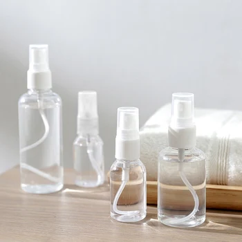 

1pc 30/50/100ml Travel Transparent Plastic Perfume Atomizer Small Mini Empty Spray Refillable Bottle Cosmetic Sample Containe