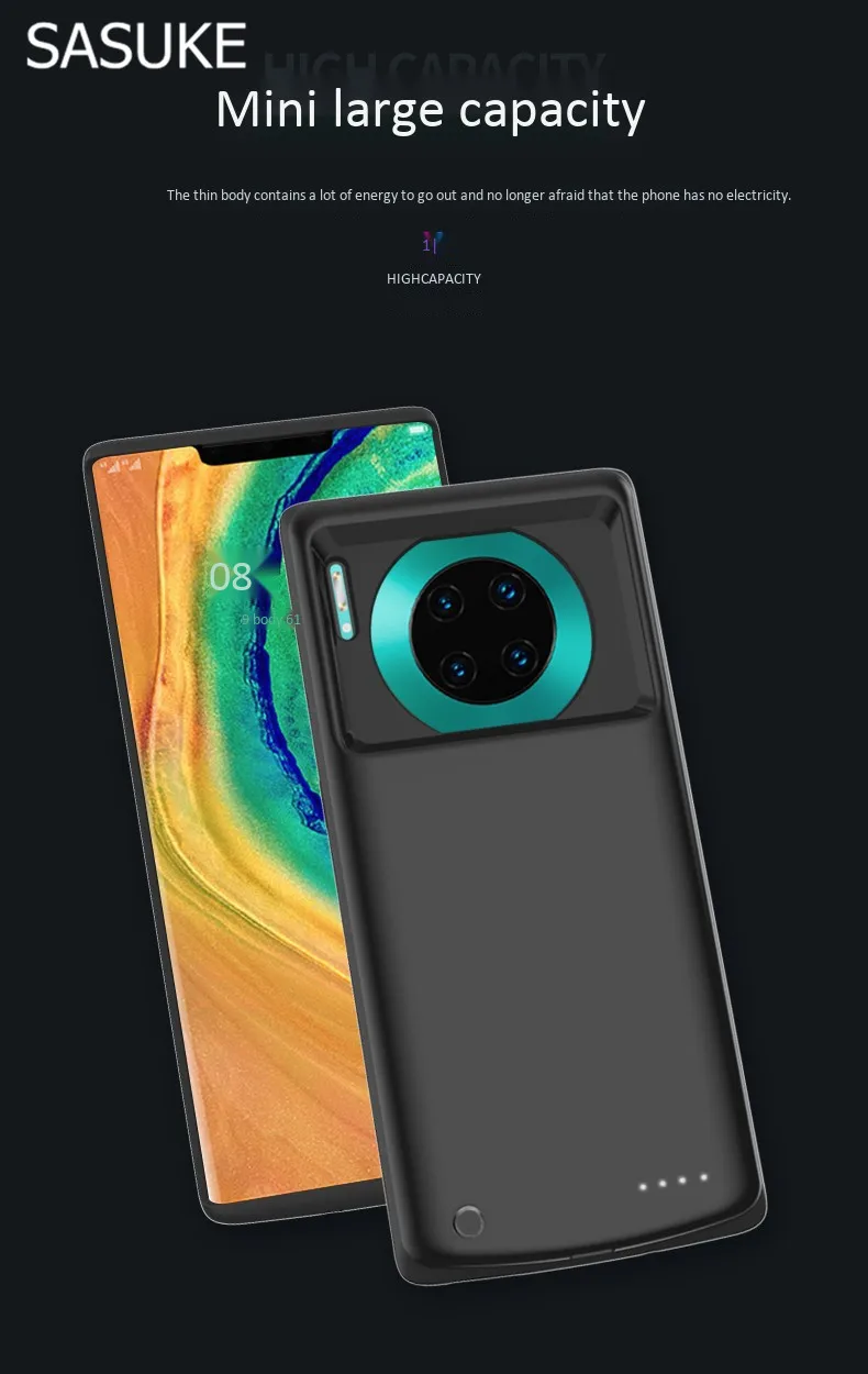 6800 мАч чехол с аккумулятором s для huawei mate 30 Мягкий край полный корпус Зарядка Внешний аккумулятор чехол для huawei mate 30 Pro Твердые крышки питания