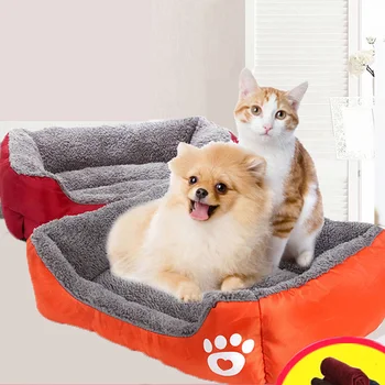 

Pet Mat Cat Dog Bed Warm Comfortable Dog House Soft Plush Kennel Dog Mat Winter Waterproof Kennel Suitable for 3 ~ 15KG Pet