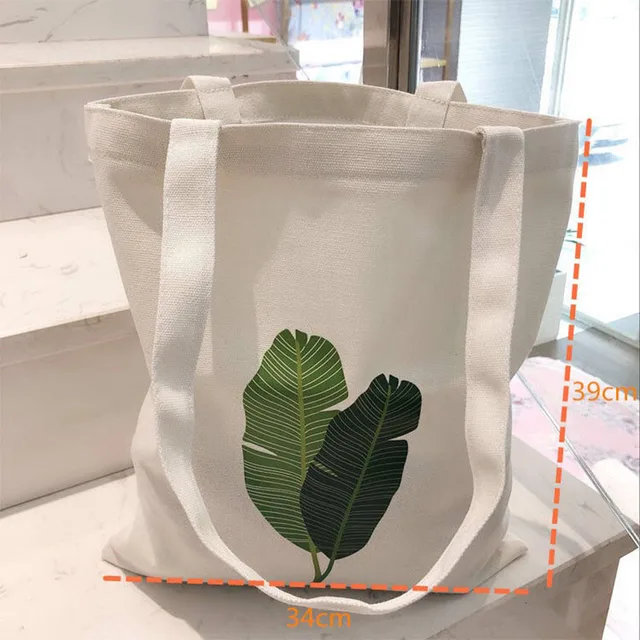 Canvas Tote Bag For Women 2019 Female Handbags Eco Reusable Cloth Shopping Bag Student Book Bags Ladies Casual Shopper Bag Black 4