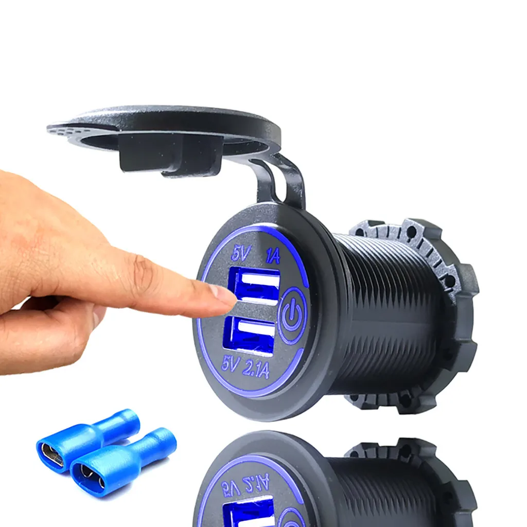 MOSUNX двойной USB порт автомобильное зарядное устройство Прикуриватель разъем светодиодный вольтметр Водонепроницаемый мобильный телефон смарт-Зарядка адаптер