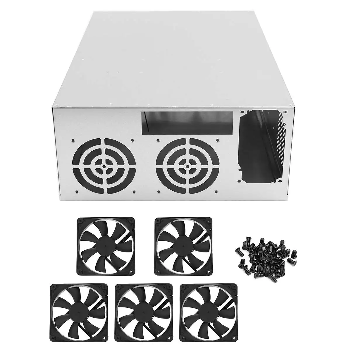 Крипто монета открытая горная рама Rig Графический чехол для 6-8 GPU ETH BTC+ 5 вентиляторов