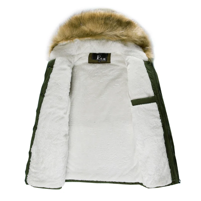 MEN'S WEAR Winter Mid-length Cotton-padded Clothes Men Korean-style Hooded Cotton Coat Youth plus Velvet Couple Clothes Coa