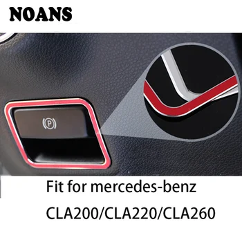 

Aluminum For Mercedes Benz GLA CLA A B Class Car Styling Electronic Hand Brake Switch Decoration Covers Stickers Refie