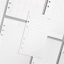 45 folhas de negócios a5 a6 folha solta notebook recarga espiral binder índice dentro da página mensal semanal para fazer lista papelaria de papel
