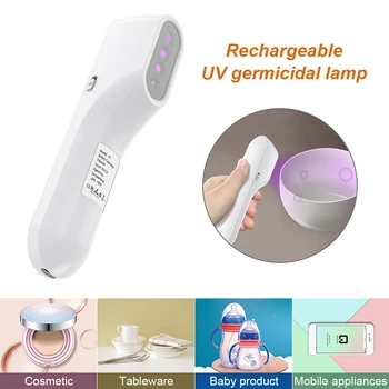 

Handheld LED UV Sterilizer Wand Portable UVC Disinfection Germicidal Lamp USB Rechargeable Ozone UV Sanitizer Light Stick
