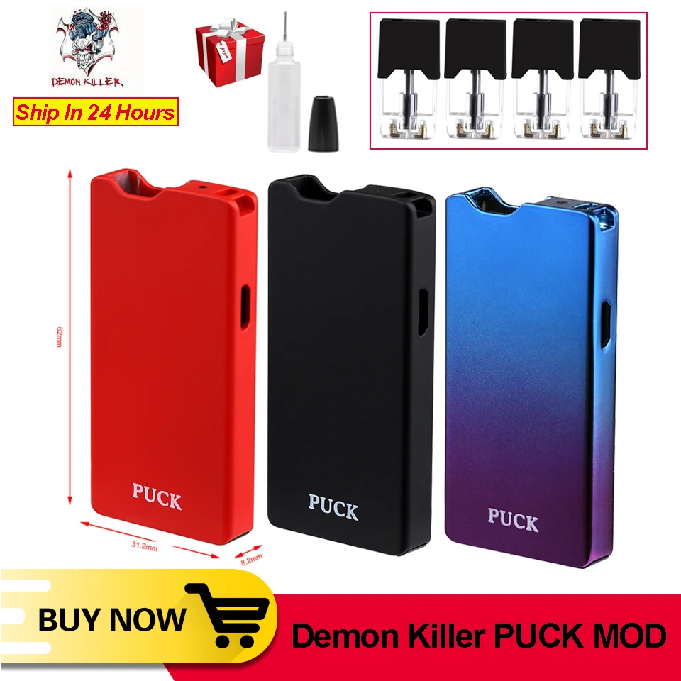 

Original Demon Killer PUCK MOD kit 0.7ml ceramic/PCTG Core pod Electronic Cigarette Vape Box Mod Vape pen VS JC01 pro W01 kit