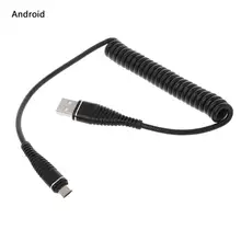 Cable-Charging-Connect Data-Cable USB Type Wire Spring Micro-R8f9 Coiled