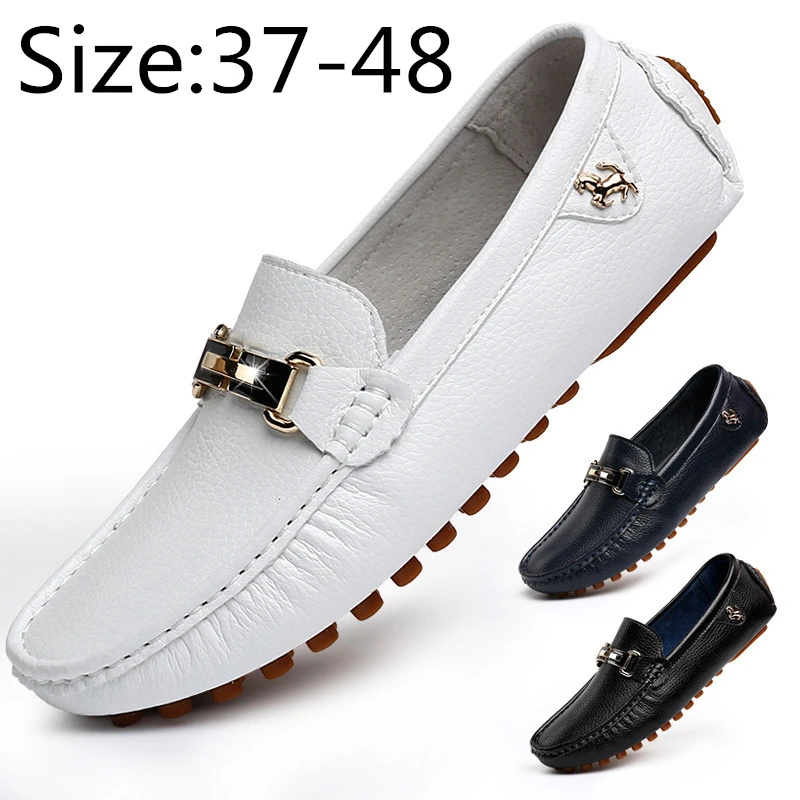 Mocasines Hombre Suaves De Piel Auténtica Para Hombre Zapatos De Vestir, Zapatos Planos Informales, Mocacine Azul Hombre Para Conducir, Para Primavera Y Otoño, Zapatos Hombre Marrones Talla Grande 48 Zapatos Hombre| Mocasines|
