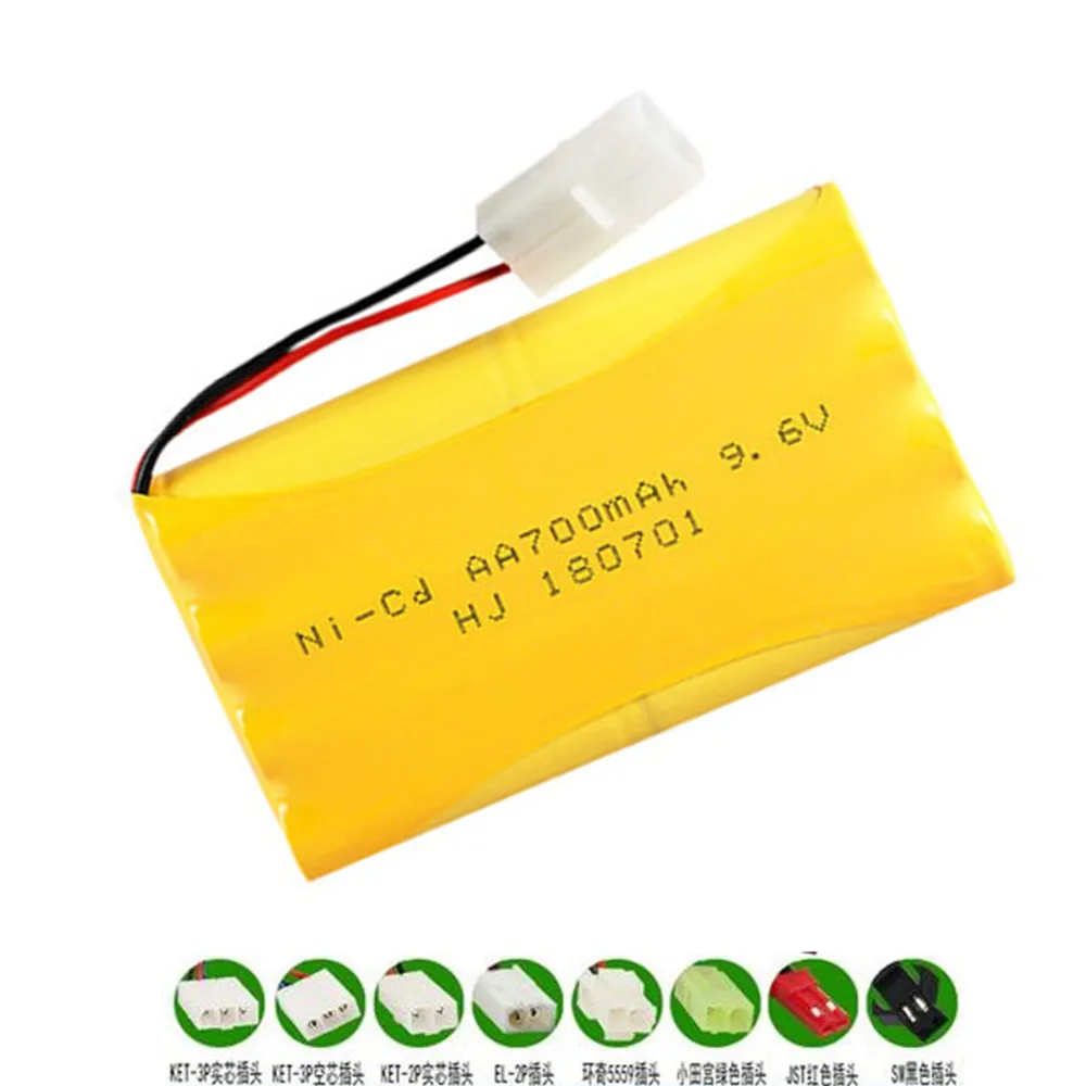 9 6 v 700mah NiCD батарея AA аккумуляторная для Rc игрушки танки автомобиля тренирует