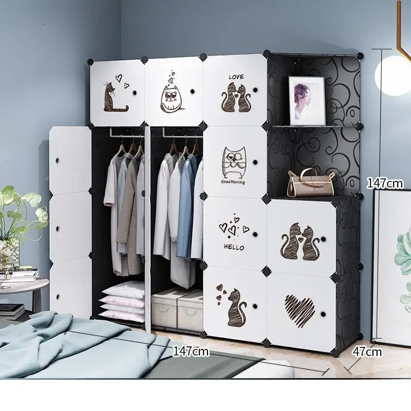 MODEL O Gabinete Almacenamiento Mobile Per La Casa Ropero Armario шкаф мебель для спальни шкаф Mueble De Dormitorio гардероб - Цвет: MODEL O
