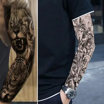 

Pencil Sketch Flower Temporary Tattoos Sticker Women's Fashion Body Art Arm Wasit Tatoos Fake Black Rose Waterproof Tattoo Decal