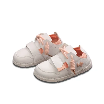 

Pure White Children Leisure Shoes Boys Leather Shoes Soft Sole Toddler Sneakers Girls Flat Anti-Slip Fashion SMM003