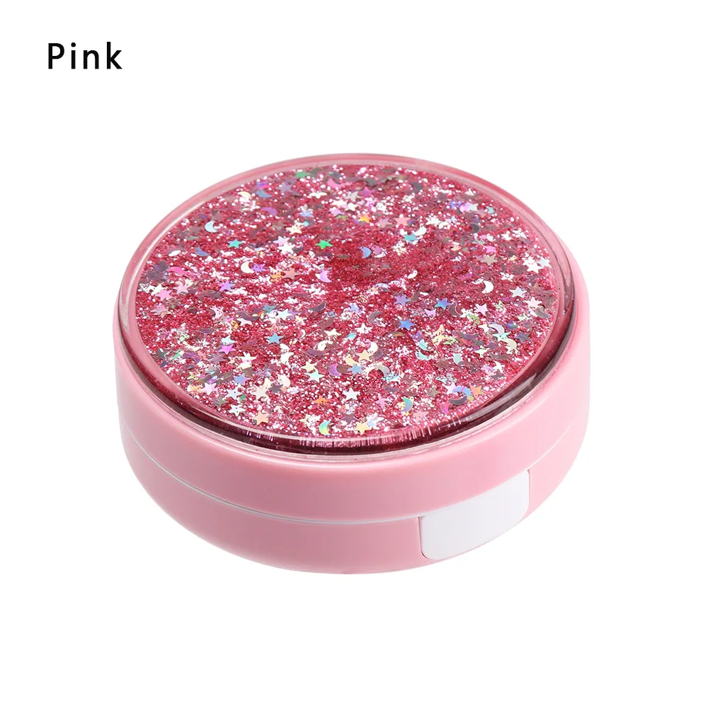 1 шт. ABS чехол для контактных линз с зеркалом для женщин, цветная коробка для контактных линз, контейнер для контактных линз, милый дорожный набор, коробка - Цвет: Style 3- pink