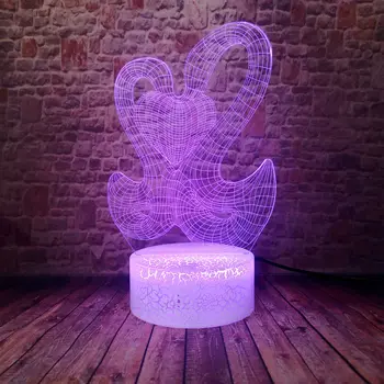 

Flashing 3D Illusion LED Desk Nightlight Colorful Changing Light Love Swan Animal action & toy figures
