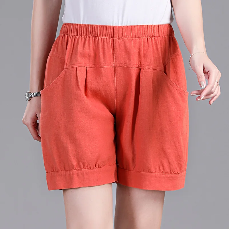 Harajuku Elastic High Waist Cotton Shorts Women Loose Sport Summer BF Casual Running Shorts Women Biker Baggy Shorts Plus Size
