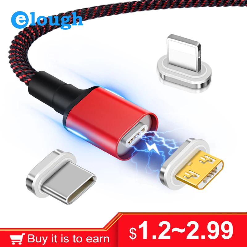 Магнитный кабель Elough Espark USB C для iPhone type c 3 А быстрой зарядки 0 передачи