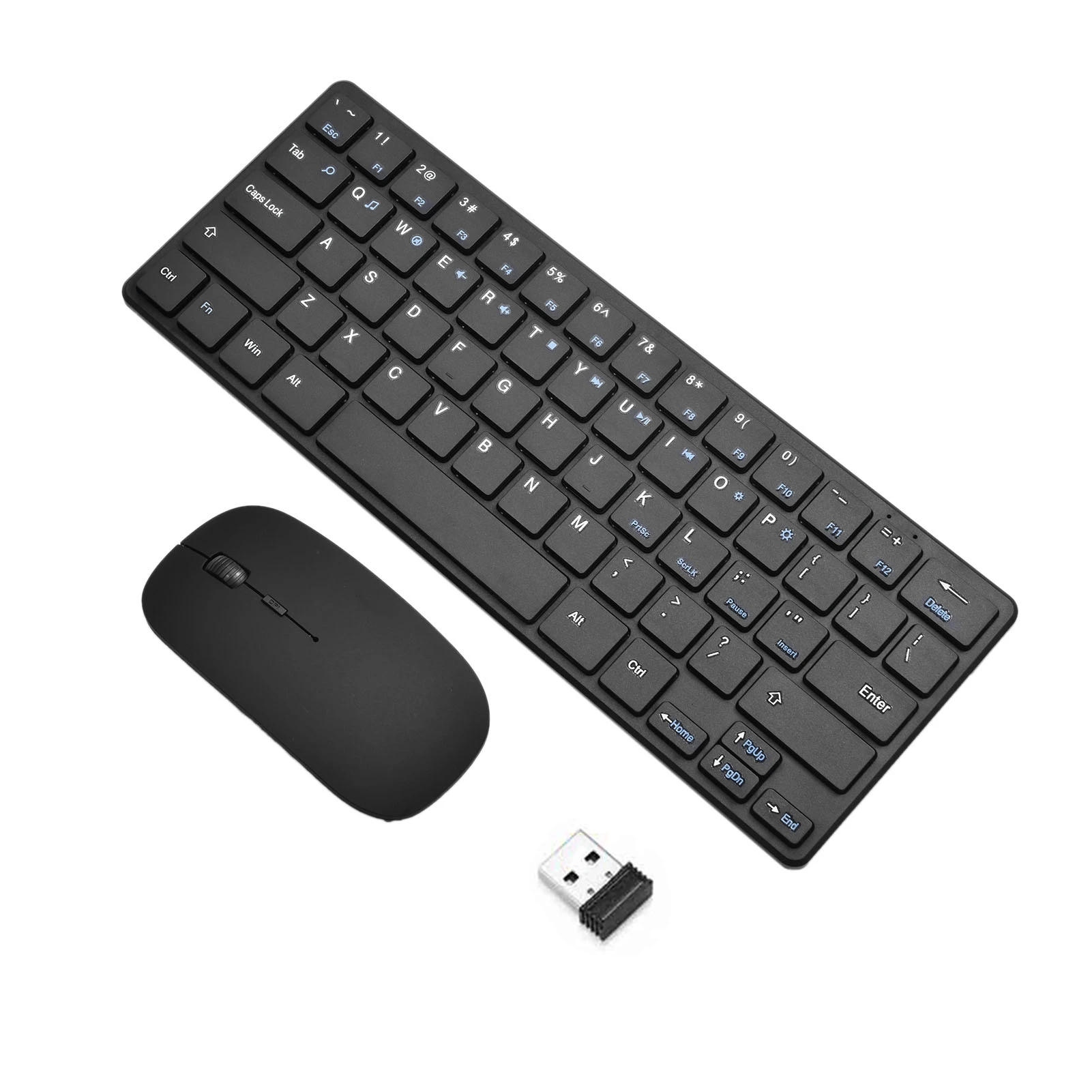 Wireless Keyboard and Mouse Combo 96 Keys Gamming Keyboard 3 Speed 4 Button Mouse for Notebook PC Gamer Micro Receiver 
