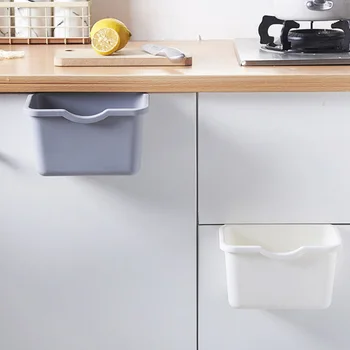 

Multifunction Plastic Garbage Hanging Desktop Trash Can Bin for Kitchen Cabinet Door AIA99
