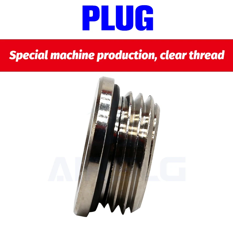 M5 1/8 1/4 "3/8" 1/2 "3/4" медная внутренняя шестиугольная вилка с уплотнительным