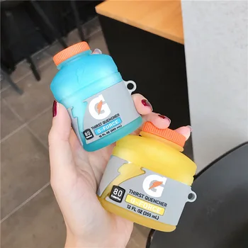 

Spoof Sports Drink Silicone Earphone Case for apple Airpods 1 2 pro Bluetooth Wireless Headphone Case Cover Headset Storage Box