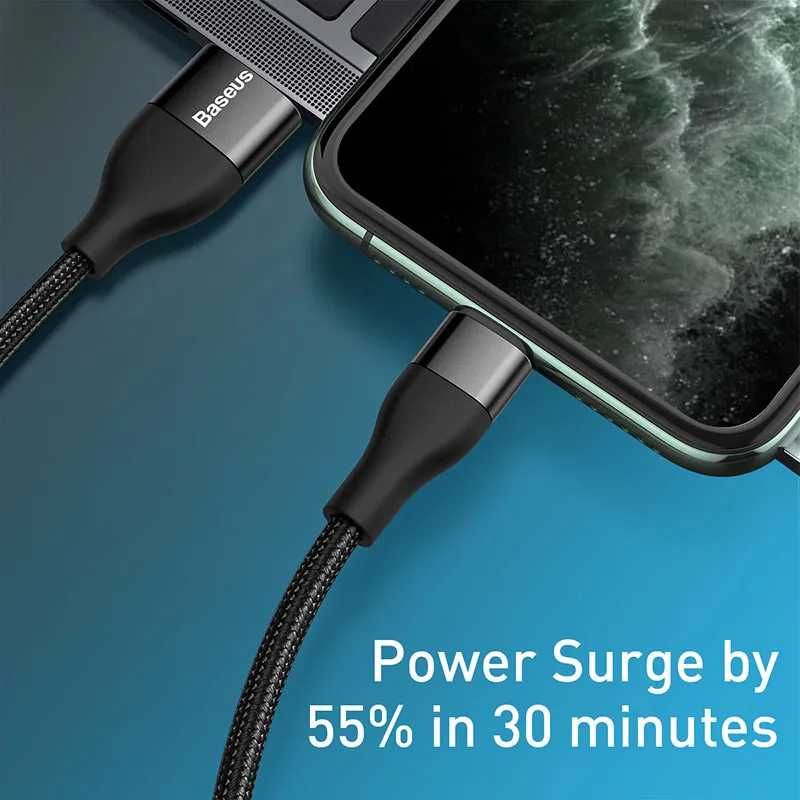 Baseus usb type-C кабель для iPhone XR 11 Pro Max USB C для Lightning Кабель зарядного устройства 2 в 1 PD 18 Вт Быстрая зарядка USB кабель провод