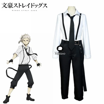 

Anime Bungo Stray Dogs Cosplay Costume Nakajima Atsushi Cosplay Costume Full Set With Wig