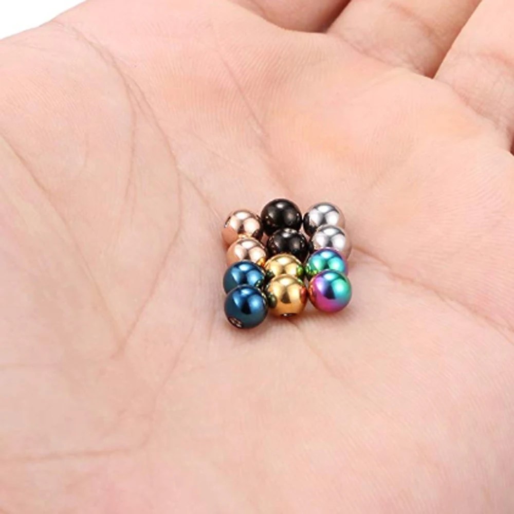 10 Pieces Mix Colors Stainless Steel Replacement Balls Body Jewelry Piercing Barbell Parts 16G 14G Ball Top Bead Accessory - Image 6