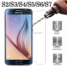 S 7 proteção de vidro para samsung s7 s6 s5 s4 s3 protetor de tela em sam galaxy s 3 4 5 6 7 s 6 s 5S 4S 3 s armadura temperado filme de vidro