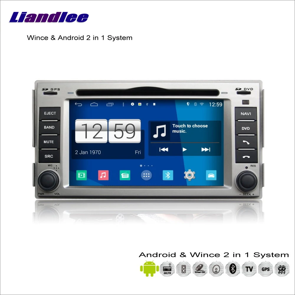Автомобильная Мультимедийная стерео система Liandlee на Android для Hyundai Santa Fe 2006 ~ 2011