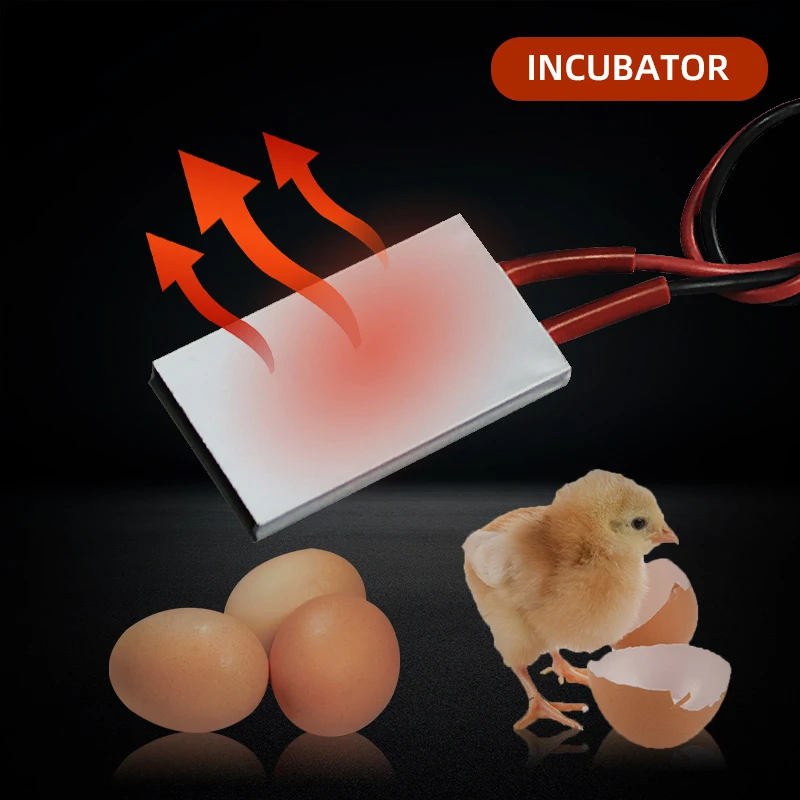 50*28.5mm 12V 200&deg;C Thermostatic Egg Incubator Heater PTC Heater Heating Element Plate Constant Temperature
