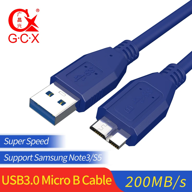 GCX USB 3,0 Micro B кабель высокоскоростной Micro B USB к USB кабель синхронизации данных для внешнего жесткого диска HDD samsung S5 Note 3