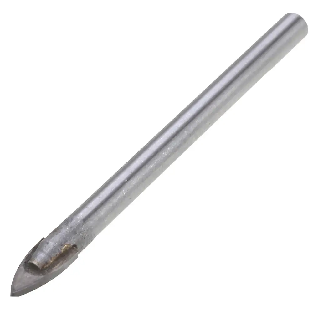 6Pcs Silver Glass Drill Bit  3mm/ 4mm/5mm/6mm/8mm/10mm Silver Spear Head Glass Drill Bits Ceramic Tiles Drill Bit Set