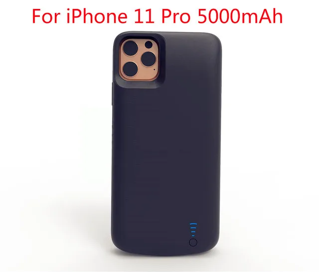 Black For 11 Pro 5000/6000 мАч Расширенный чехол для аккумулятора телефона для iPhone 11/iPhone 11 Pro Max чехол для зарядного устройства для iPhone 11Pro power Bank - Цвет: Black For 11 Pro